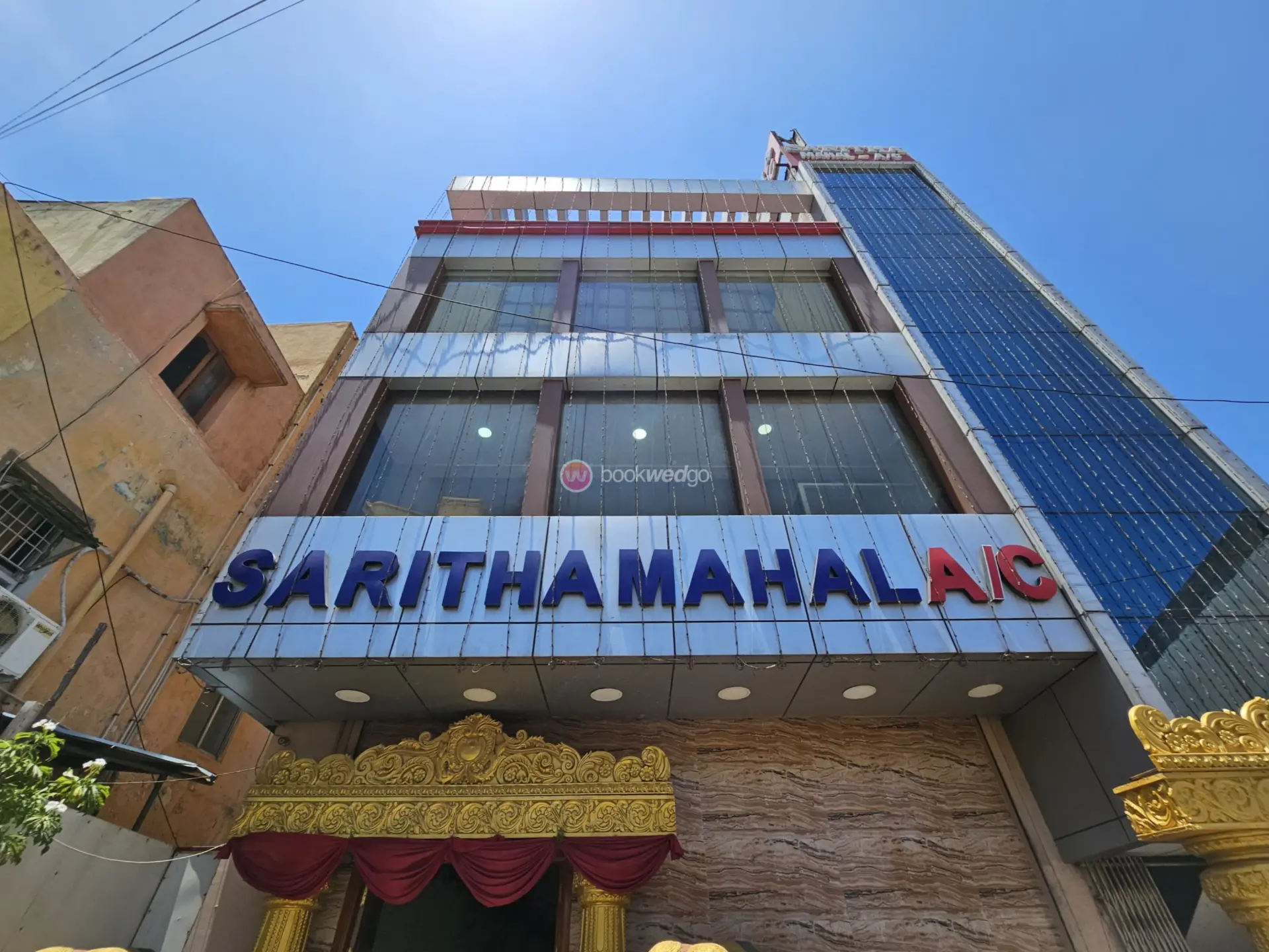 Interior of Saritha Kalyana Mandapam main hall